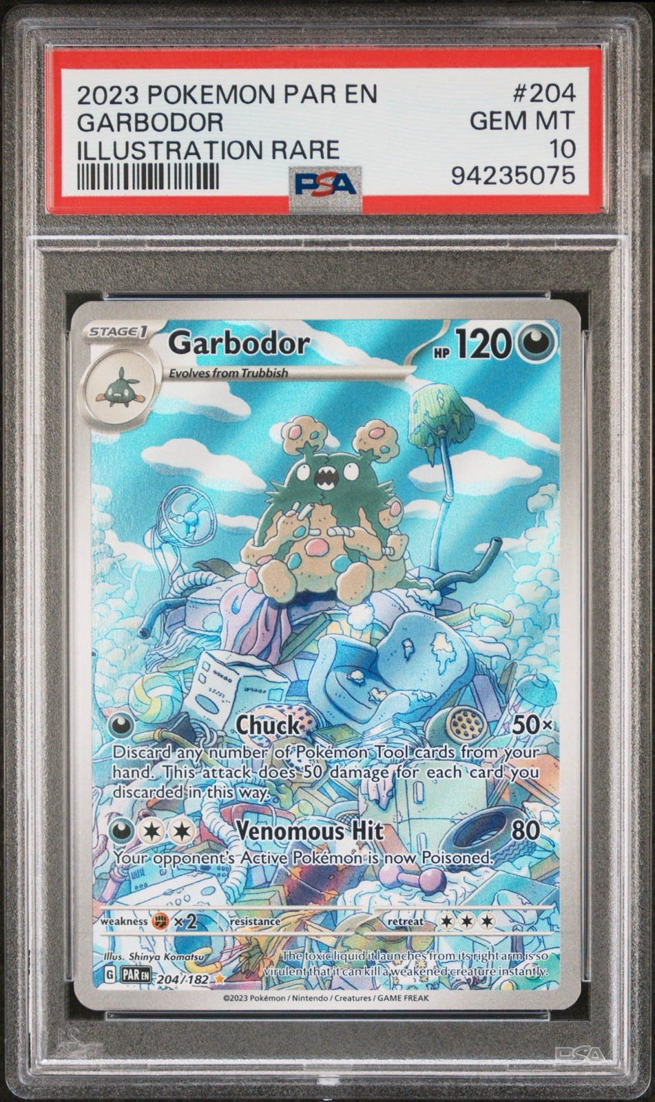 Garbodor 204/182 Paradox Rift Holo Illustration Rare PSA 10