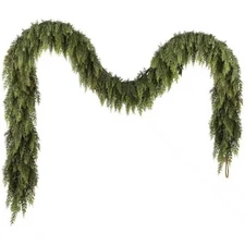 Artificial Cedar Garland for Christmas Real Touch Realistic Pine Greenery