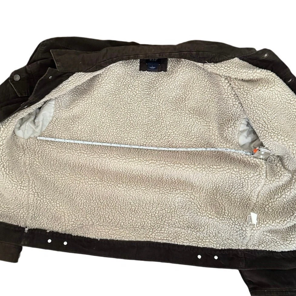 VTG Y2K Gap Brown Corduroy Fleece Lined Jacket sz L - product detail image 6