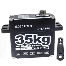 GOTECK 35KG Digital Servo,Large Torque 8.4V Full Metal Gear IP67 Waterproof S...