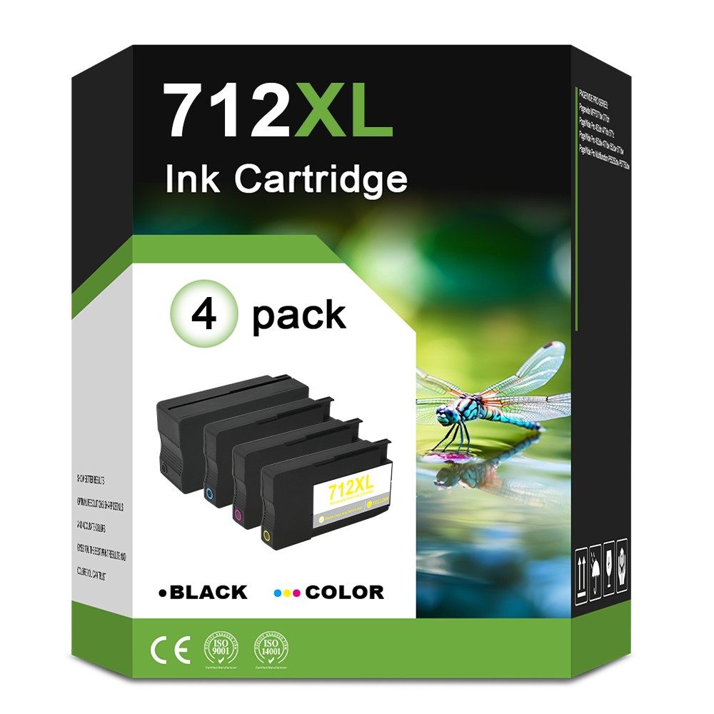 712XL High Yield Ink Combo Compatible for HP DesignJet T210 T230