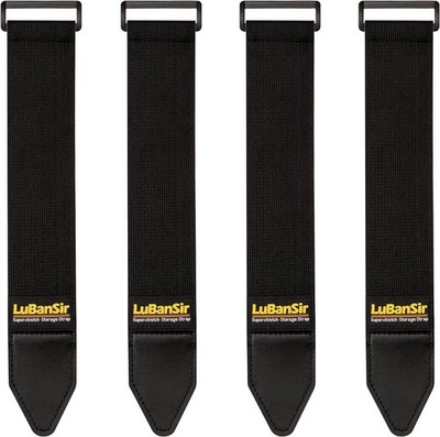 LuBanSir Cinch Straps, 2'' x 12'' (4 Pack) Elastic Hook and Loop Storage Strap for