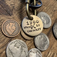 1960 Chevrolet Apache Truck Brass Key Fob 60 1960 Chevrolet Apache Truck Brass Key Fob 60