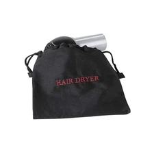HOSPITALITY 1 SOURCE HDBAG Hair Dryer Bag,12x12In,Black,Cotton/Poly PK 10