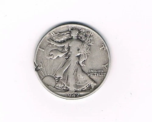 1942 Walking Liberty Half Dollar 90% Silver Extra fine++ condition Inv#175