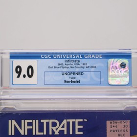 Atari 2600 Game INFILTRATE (APOLLO) - CGC GRADED 9.0 NS! BRAND NEW & UNOPENED!