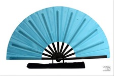 Bright Blue Clack Hand Fan: Line Dancing Festival Fan