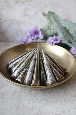 100% Natural Henna Cone 20g   Handmade Dark-Long-Lasting Color Lavender Scent
