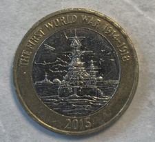 2015 Royal Navy First World War £2 Two Pound Coin - circulated 