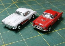 2no. bundle _ 1955 Ford Thunderbird Diecast Car Kinsmart 1:64 Scale Model