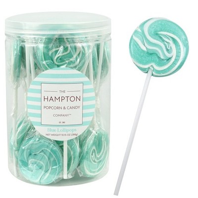 Aqua Light Blue Lollipops, 24 Pack, Blue Suckers, Blue Lollipops Individually...