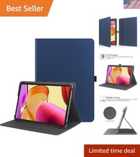 Universal Navy Tablet Case: Protective Cover with Multi-Angle Stand  Pen Holder