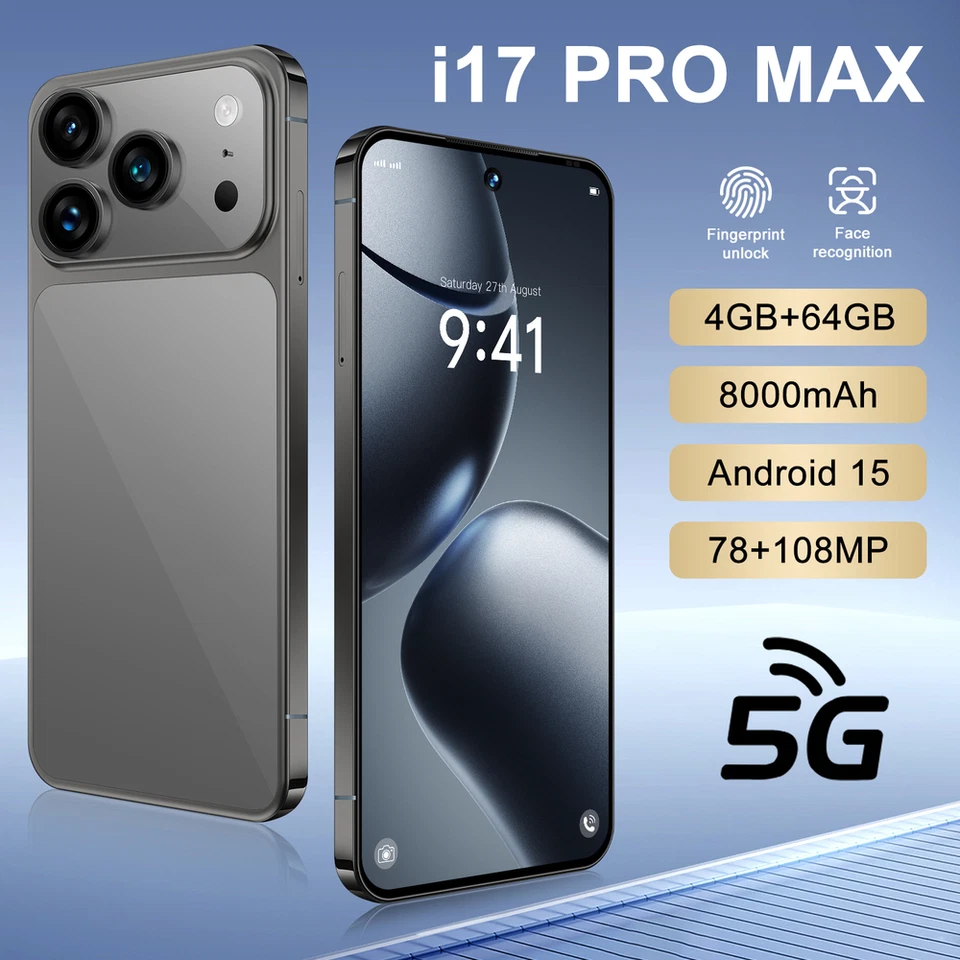 New I17 Ultra 5G Smartphone 7.3" Factory Unlocked Android Cellphones Dual SIM - Image 4 of 4