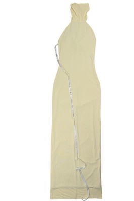 LEAU Alaia Drape Maxi Dress in Yellow