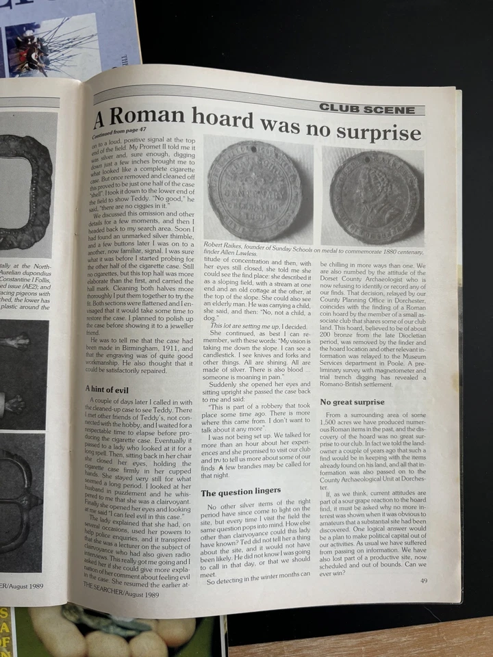 Vintage “The Searcher” Magazine 1989 Metal Detecting #47-51 Used - Image 4 of 4