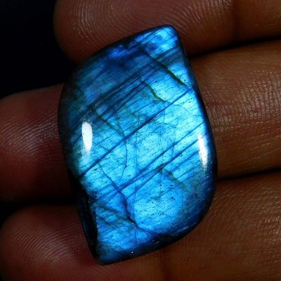 27,45Cts. Natürlicher erstaunlicher Kraft Labradorit Fancy Cabochon lose...