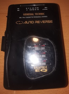 General Technic Walkman mit Radio Cassette Player Auto Reverse Made In Germany