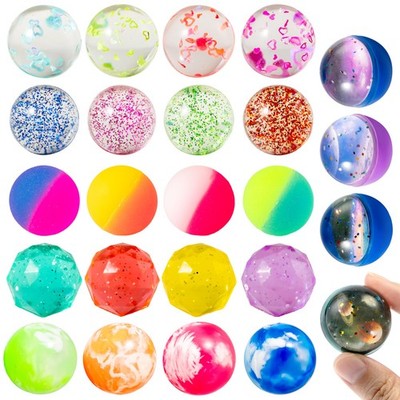 Joyin 24 Stück 32 mm Hüpfbälle Partytasche für Kinder, 6 einzigartige Stile, mehrere