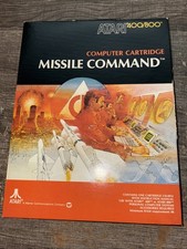 Atari 400/800 Computer Game Missile Command Vintage Game , Manual and Box.