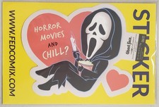 Scream Ghost Face Horror Movies and Chill Sticker