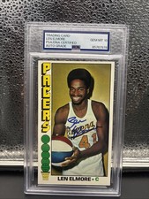 1976-77 Topps Len Elmore Signed Tall Boy Card #71 PSA Graded Auto Grade 10