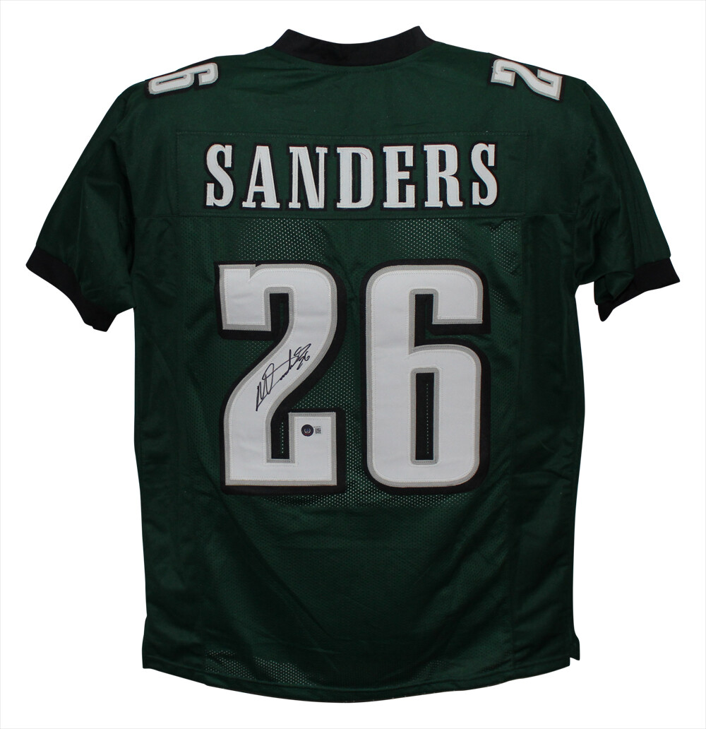 Miles Sanders Autographed Signed Pro Style Green Xl Jersey Beckett 
