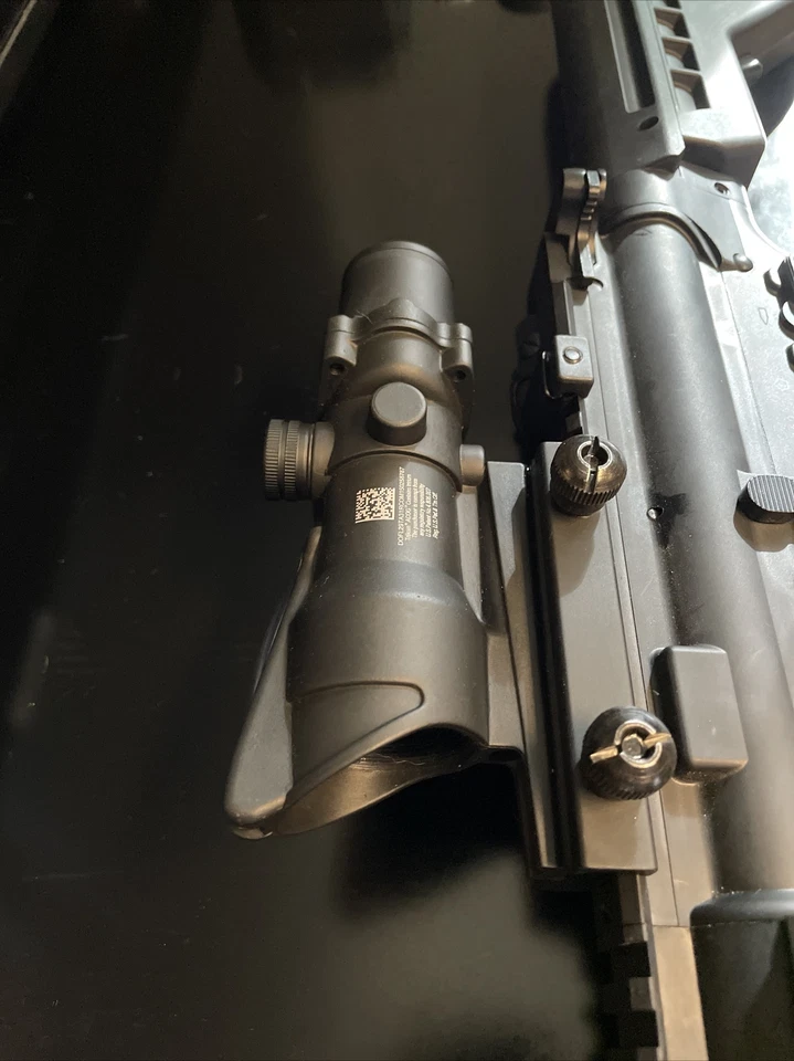 Mira telescópica de fibra óptica 4x32 retícula Chevron mira de arma roja clon ACOG + 2 regalos Foto 4 de 4