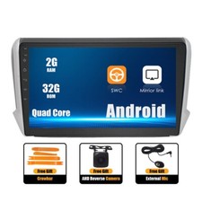 Carplay Android 12 car radio GPS 2 32GB Navi BT for Peugeot 208/2008 2015-2019