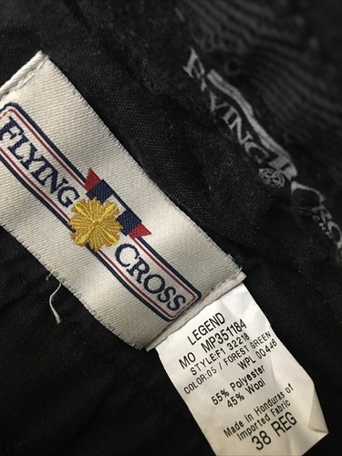 FLYING CROSS MENS SIZE 34X25.5 LEGEND 55% POLY/45% WOOL Forest Green Los Angeles - Picture 4 of 8