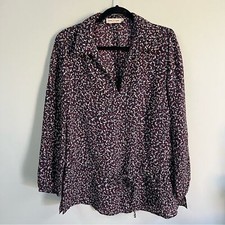 Tory Burch Cloque Drop Waist Silk Blend Tunic Top Woman Size 6