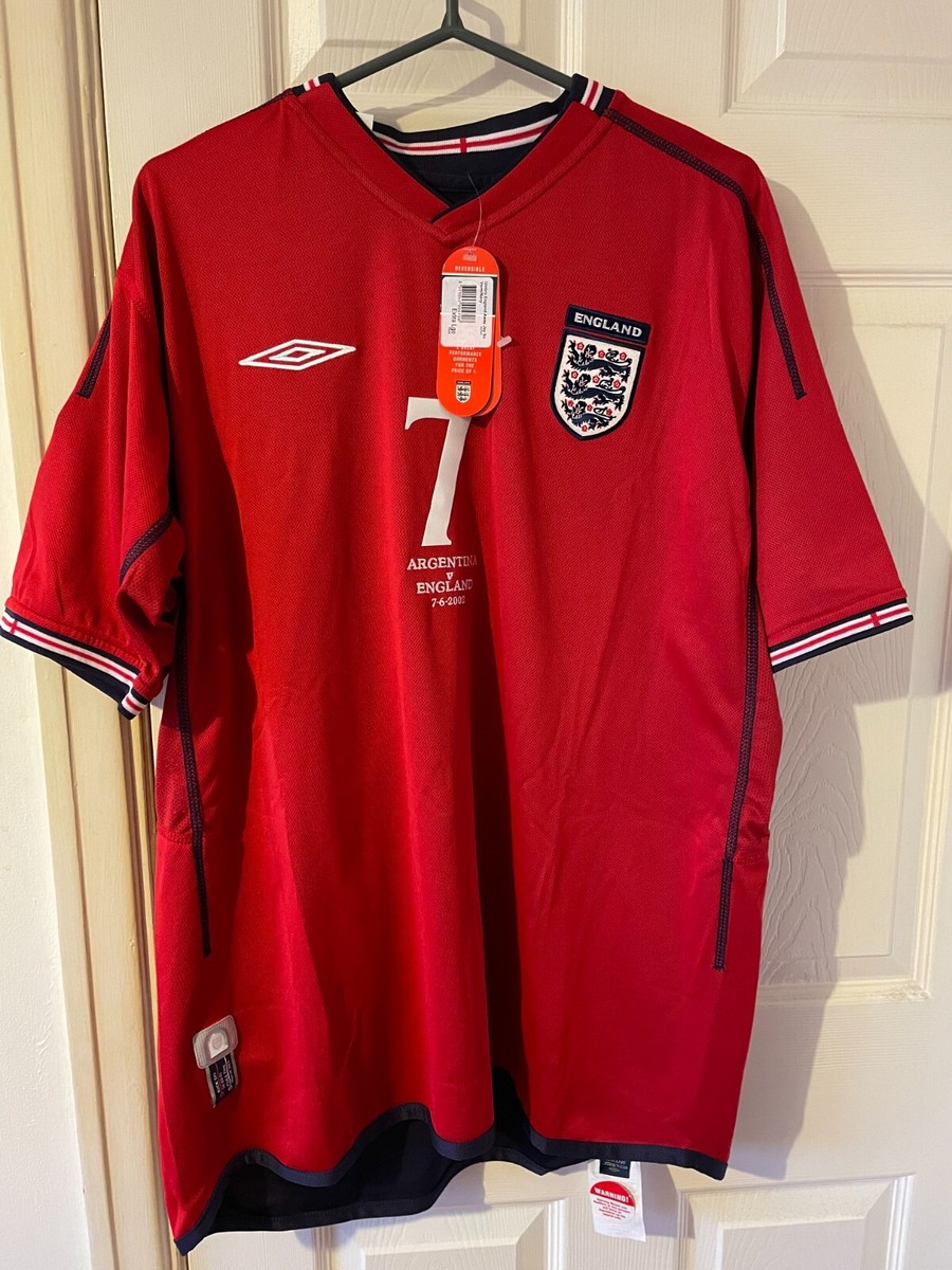 England Authentic FIFA World Cup 2002 (Korea) shirt S/S BECKHAM XL