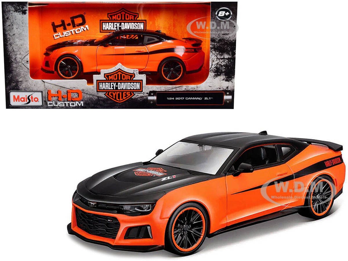 2017 CHEVROLET CAMARO ZL1 ORANGE/BLACK HARLEY DAVIDSON 1/24