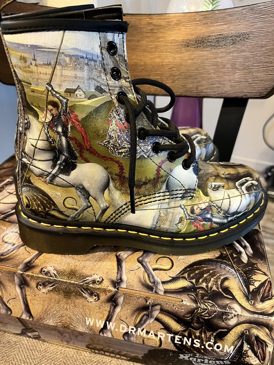 Dr Martens Museum Collection Size US St George and the Dragon 1460 hole  Boot