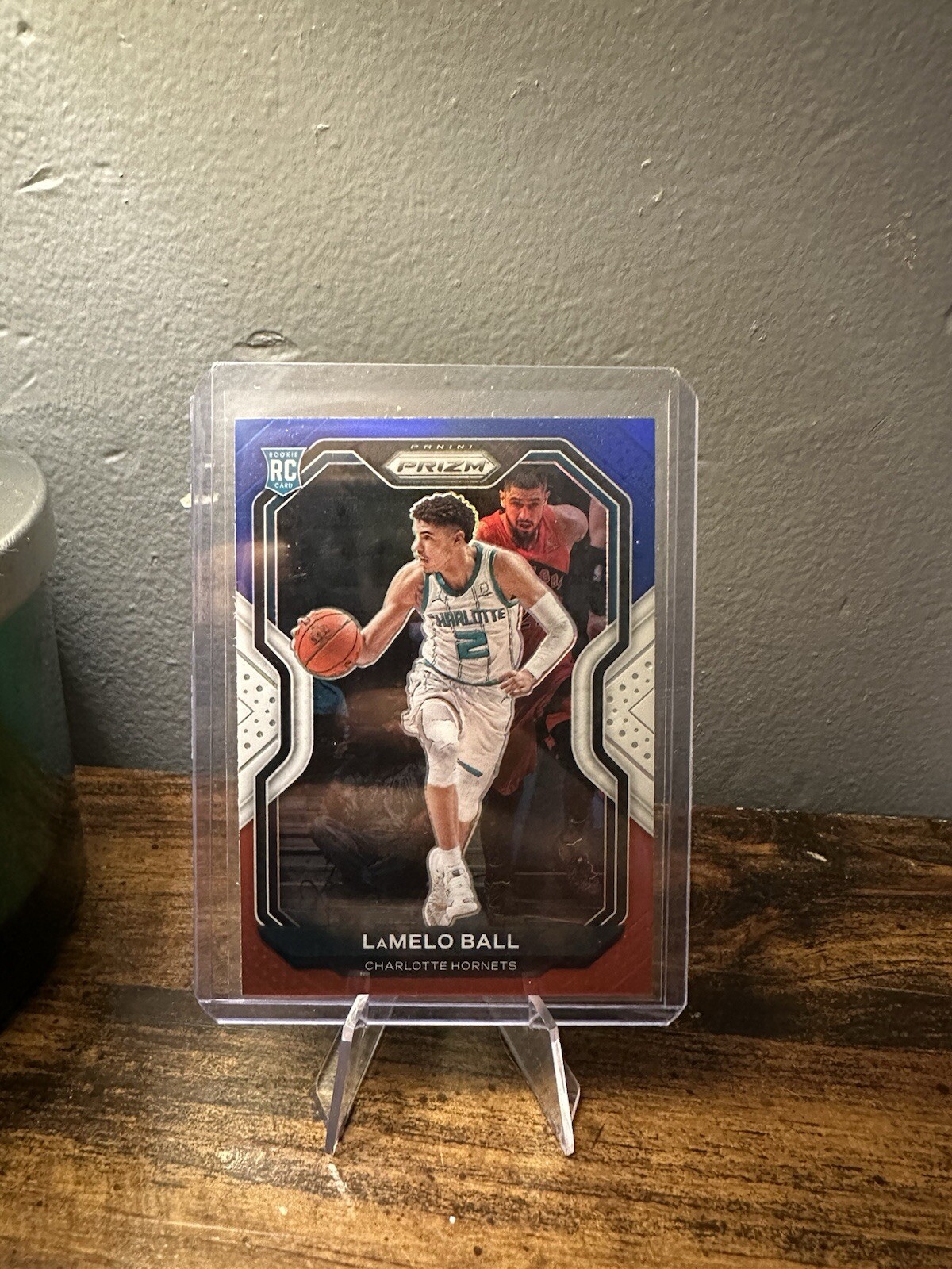 2020-21 Panini Prizm - Red White & Blue Prizm #278 LaMelo Ball (RC)