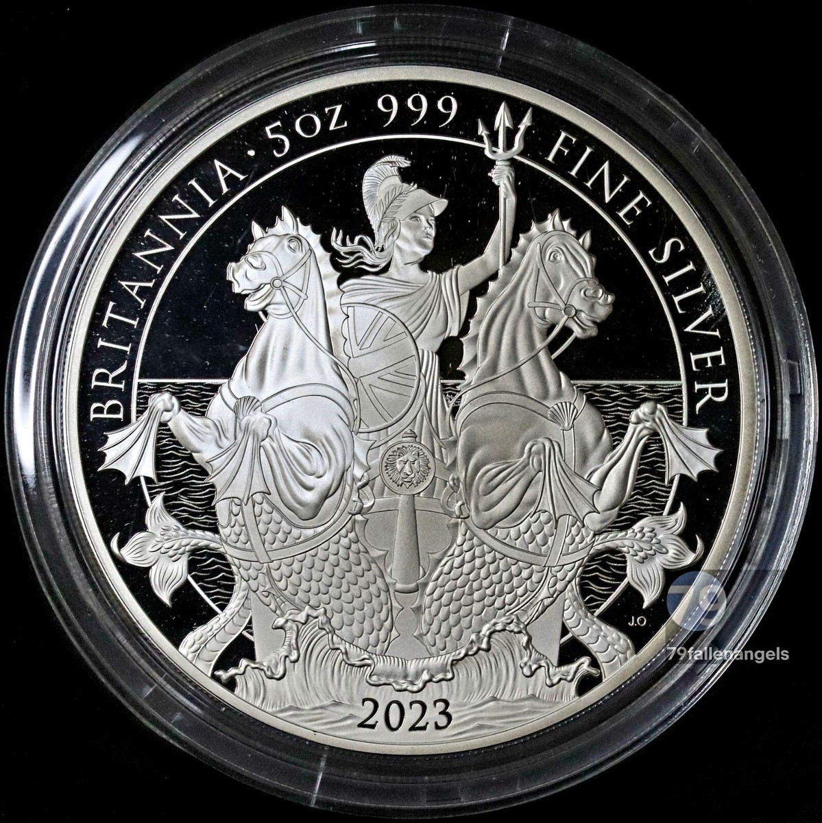 2023 Britannia Silver Proof 5 oz UK Coin .999 With OGP Box & COA