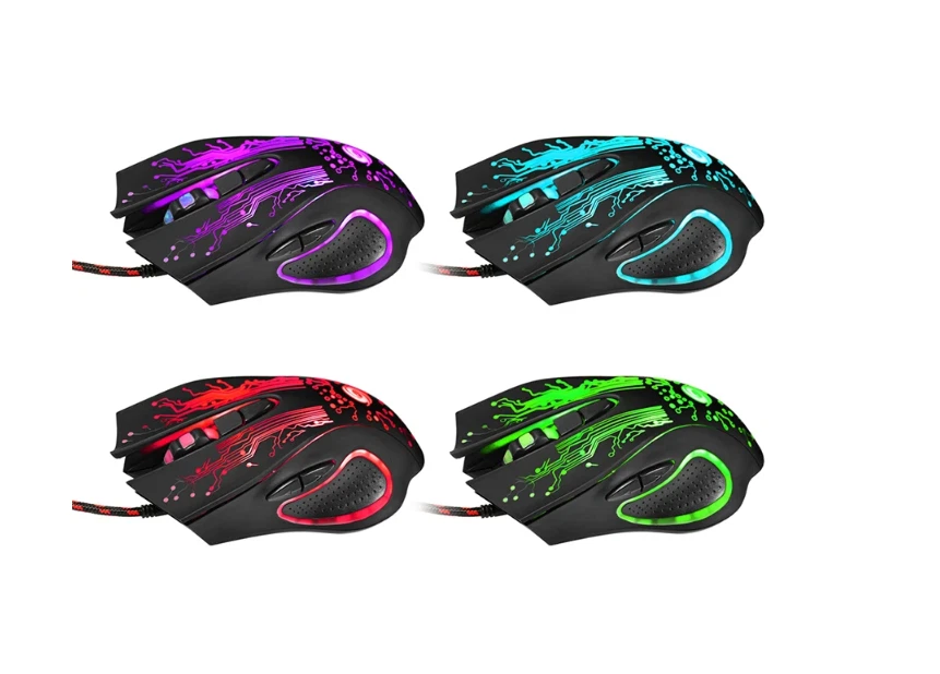 Souris USB Filaire Gaming Mouse 3200 Dpi 6 Boutons LED Wired Mouse Gamer Pro Pc - Photo 2/4