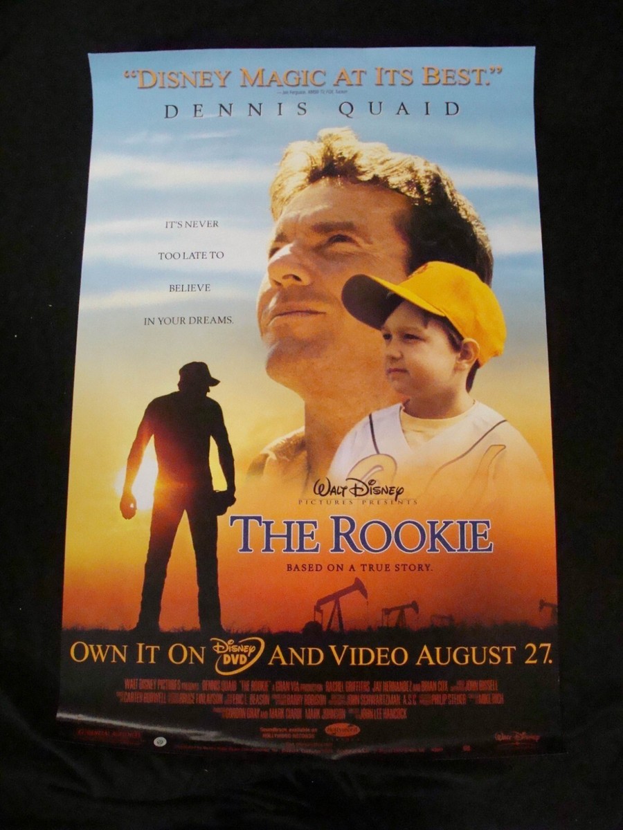 Walt Disney THE ROOKIE movie poster DENNIS QUAID original video