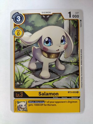 Salamon BT3-033 Digimon Card Game Rare