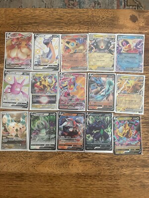 75 Rare Pokemon Cards, Either ex, v, v-max, full art, or promos