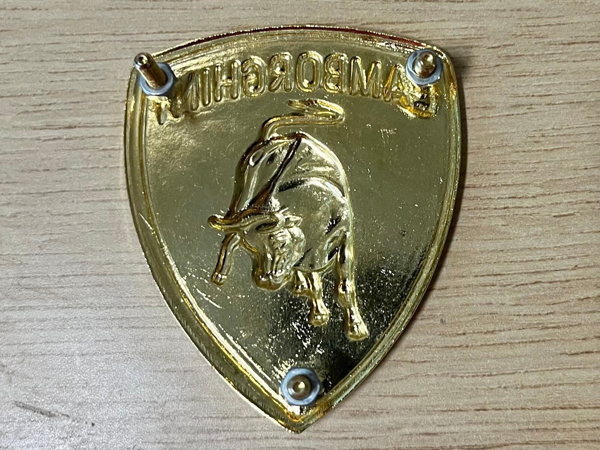 LAMBORGHINI Diablo Countach ORIGINAL RARE EMBLEM BADGE OEM METAL