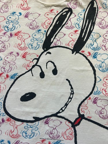 Vintage Peanuts Snoopy all over print t shirt, XL, white - Picture 4 of 6