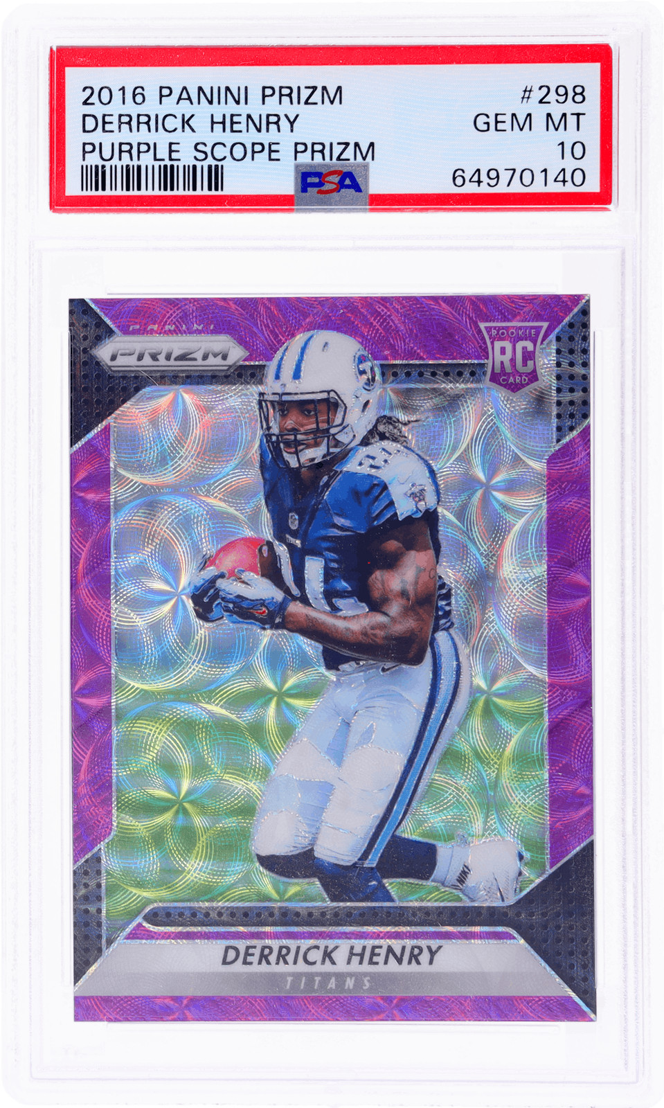 2016 Panini Prizm Derrick Henry Purple Scope Prizm #298 /99 PSA 10 Rookie RC