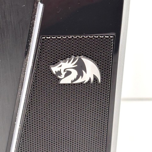 Red Dragon Anvil Desktop Computer Speakers Black with Cords - Tested Work Great - Photo 9/11