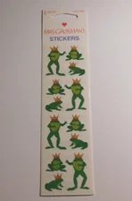 Mrs Grossman's Lot 2 Strips Brand New Package Opal Frog Prince Stickers RARE HTF
