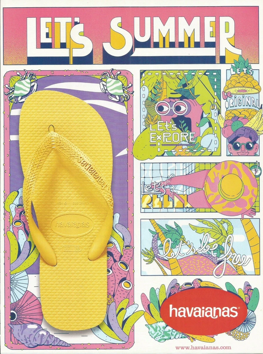 HAVAIANAS Flip Flops LET S SUMMER 2019 Print Ad eBay