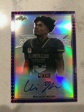 MALACHI MOORE 2020 Leaf Army All-American PURPLE Metal AUTO # 9/15 Alabama