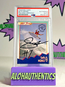 SETH MONIZ SIGNED 2021 WSL PANINI BRAZIL CARD PSA AUTO #38 SURF jersey HAWAII