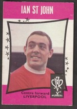 A&BC Bubble Gum Star Players football 1967  LIVERPOOL  FC Ian St John 