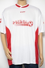 Vintage Lotto Soccer Football Jersey Polonia White Red Men's Size XL # 19