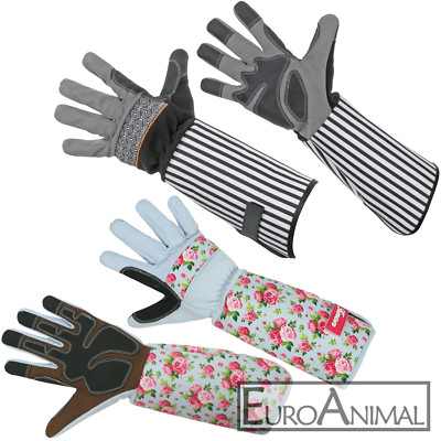 Rosenhandschuhe Gartenhandschuhe lange Stulpe Stachelschutz Dornenschutz 40cm